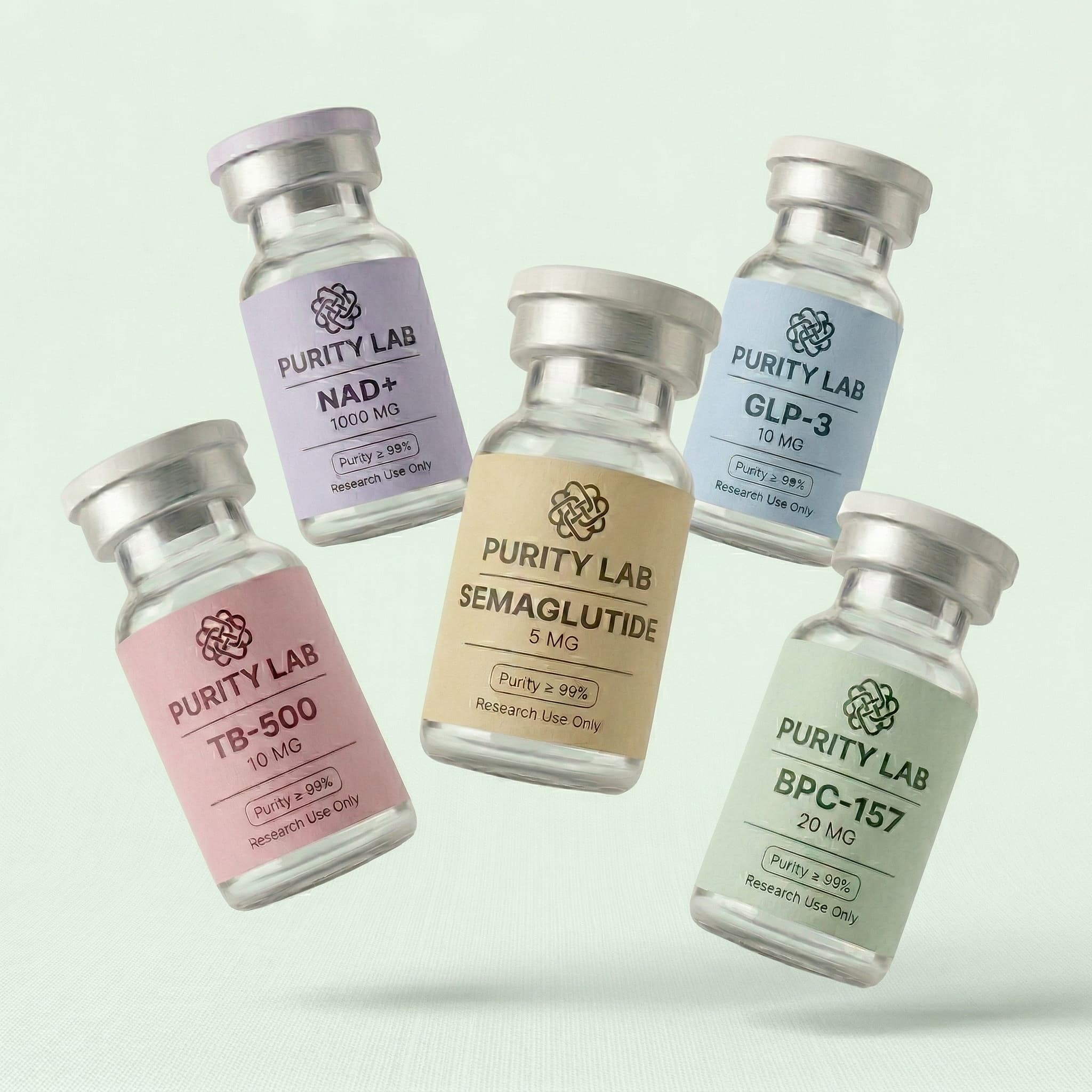 Purity Lab research peptide vials